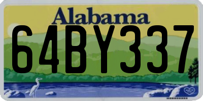 AL license plate 64BY337