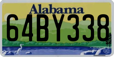 AL license plate 64BY338