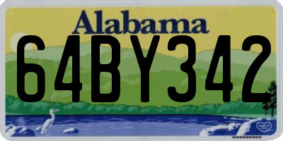 AL license plate 64BY342