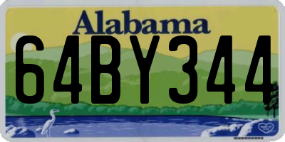 AL license plate 64BY344