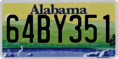AL license plate 64BY351