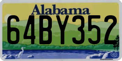 AL license plate 64BY352
