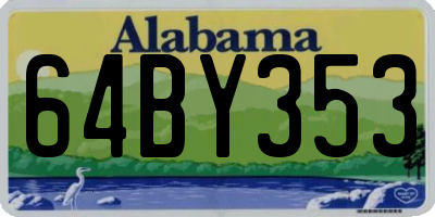 AL license plate 64BY353