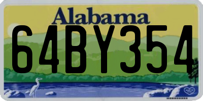 AL license plate 64BY354