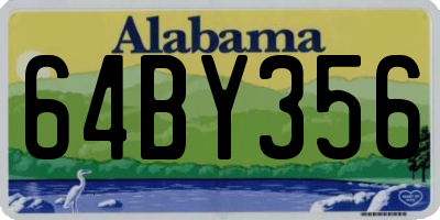 AL license plate 64BY356