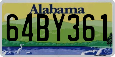 AL license plate 64BY361