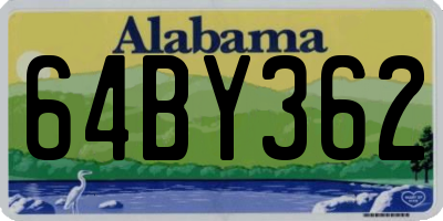 AL license plate 64BY362