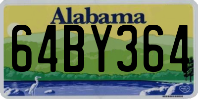 AL license plate 64BY364