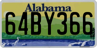 AL license plate 64BY366