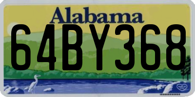 AL license plate 64BY368