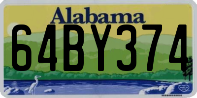 AL license plate 64BY374