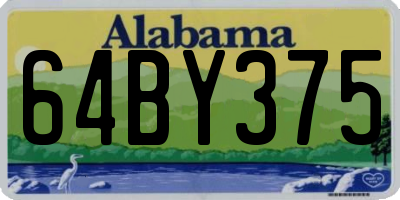 AL license plate 64BY375