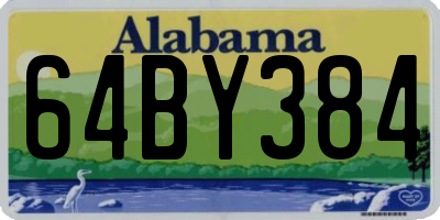 AL license plate 64BY384