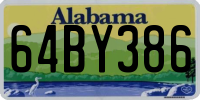 AL license plate 64BY386