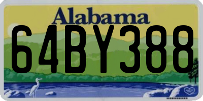 AL license plate 64BY388