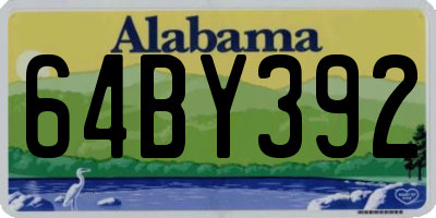 AL license plate 64BY392