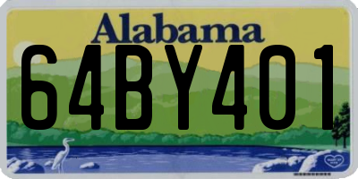 AL license plate 64BY401
