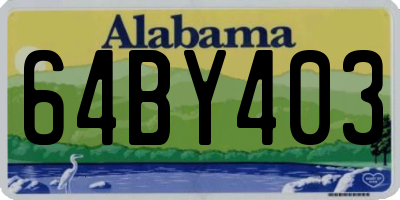 AL license plate 64BY403