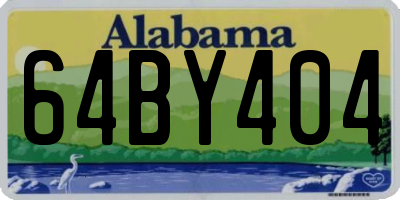 AL license plate 64BY404