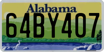 AL license plate 64BY407