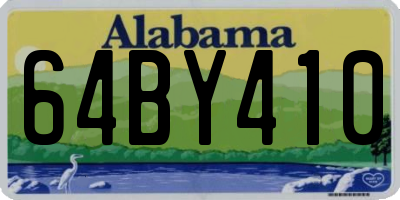AL license plate 64BY410