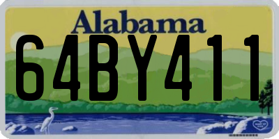 AL license plate 64BY411
