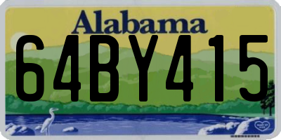 AL license plate 64BY415