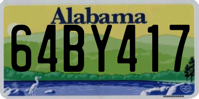 AL license plate 64BY417