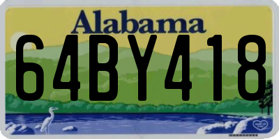 AL license plate 64BY418