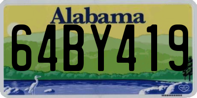 AL license plate 64BY419