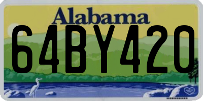 AL license plate 64BY420