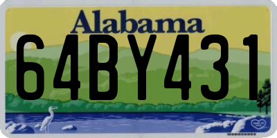 AL license plate 64BY431