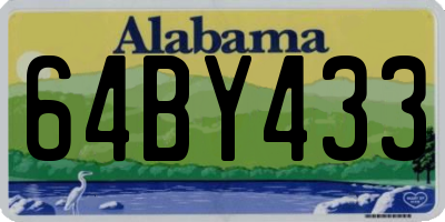 AL license plate 64BY433