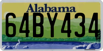 AL license plate 64BY434
