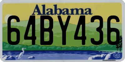 AL license plate 64BY436