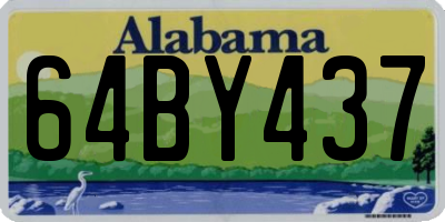 AL license plate 64BY437