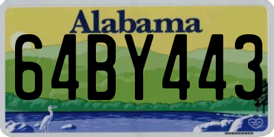 AL license plate 64BY443