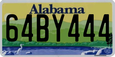 AL license plate 64BY444