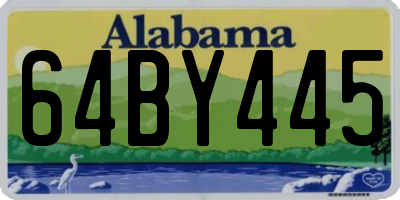 AL license plate 64BY445