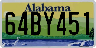 AL license plate 64BY451