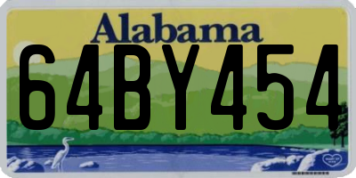 AL license plate 64BY454