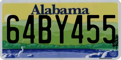 AL license plate 64BY455