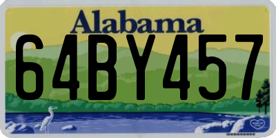 AL license plate 64BY457