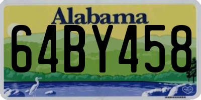 AL license plate 64BY458