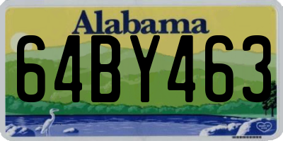 AL license plate 64BY463
