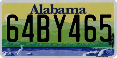 AL license plate 64BY465