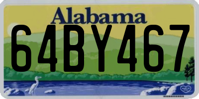 AL license plate 64BY467