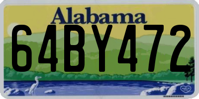 AL license plate 64BY472