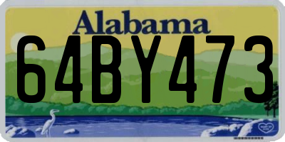 AL license plate 64BY473
