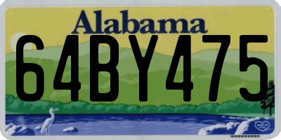 AL license plate 64BY475